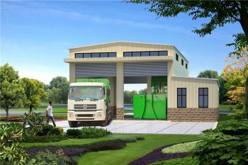 分體式水平壓縮垃圾處理站   （后翻斗）